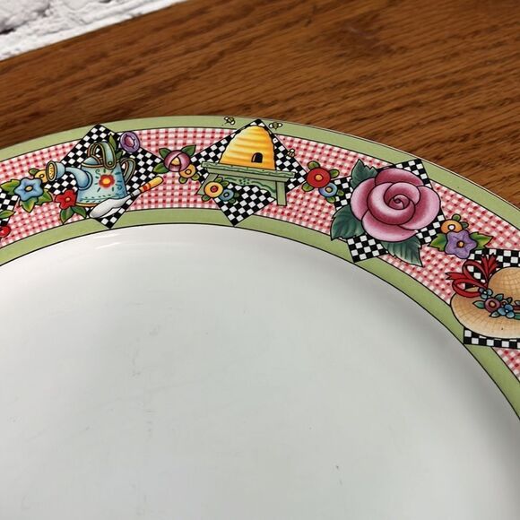 Vintage Sakura Mary Engelbreit Garden Time Plates set 2 spring summer - Picture 4 of 5